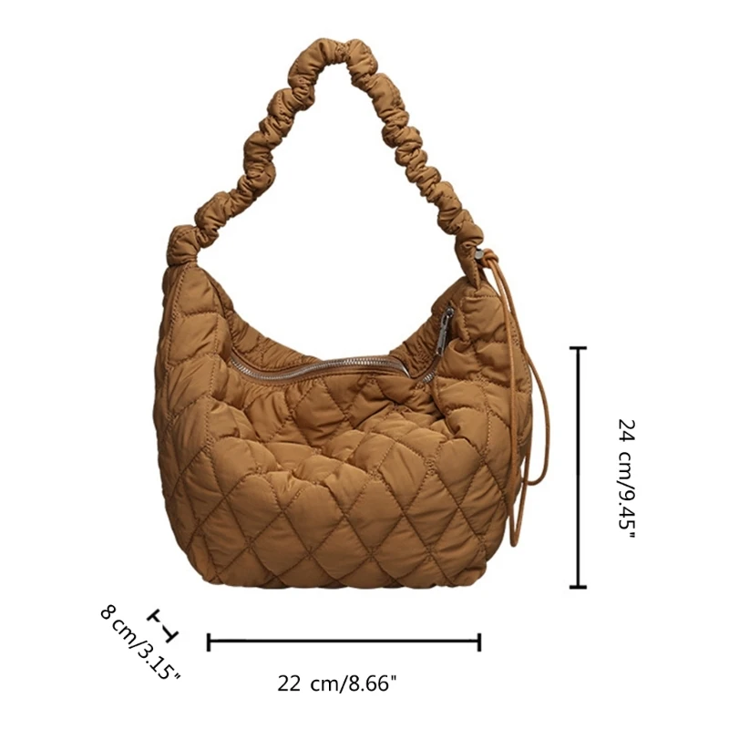 Dumpling Bag Simple Quilted Handbag Shoulder Bag Large Capacity Tote Bag