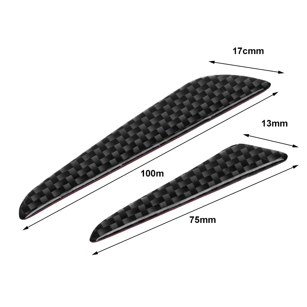 4 Pcs Black Carbon Fiber Car Door Edge Guard Strips Scratch Protector Anti-collision Trim Crash Sticker Trim Molding Accessories