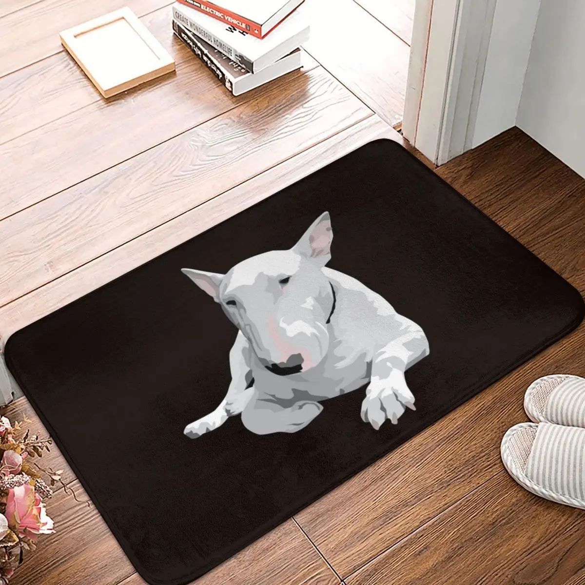 

British Bull Terrier Door Mat Carpet Anti-slip Floor Decoration Bathroom Kitchen Balcony Corridor Anti-slip Mat 3PCS Set Home