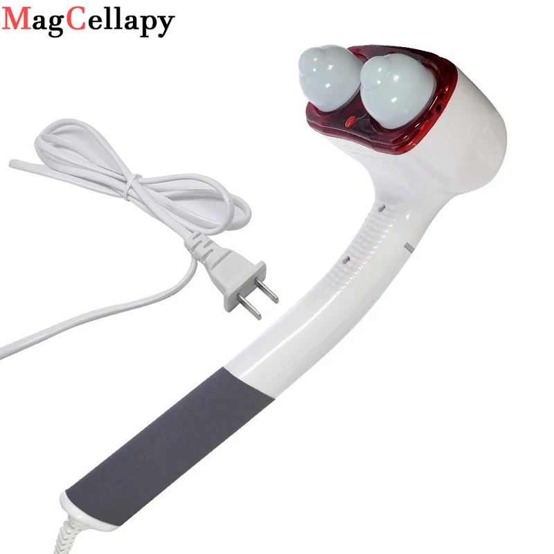 Electric Double Head  Body Back Neck Massage Hammer Variable Speed Infrared Handheld Full-body Massage for Deep Tissue Muscle