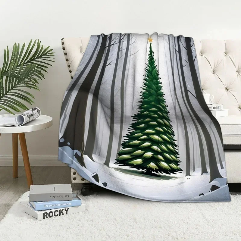 Christmas tree blanket Throw Sofa blanket Bedspread bed fluffy soft blankets decor Plaid Modern simple Merry Christmas winter