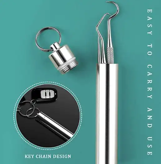 Portastuzzicadenti In Acciaio Inox Con 10 Stuzzicadenti Riutilizzabili - Ideale Per Casa, Viaggi E Picnic - Foto 13