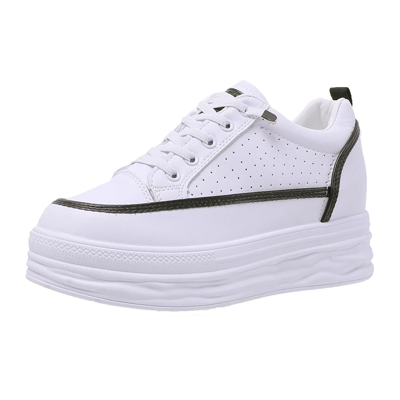 

White Fabric Sneakers Platform Tennis Female Inside Women Sports Shoes Vulcanized Summer Breathable Sandals Increase In Height40