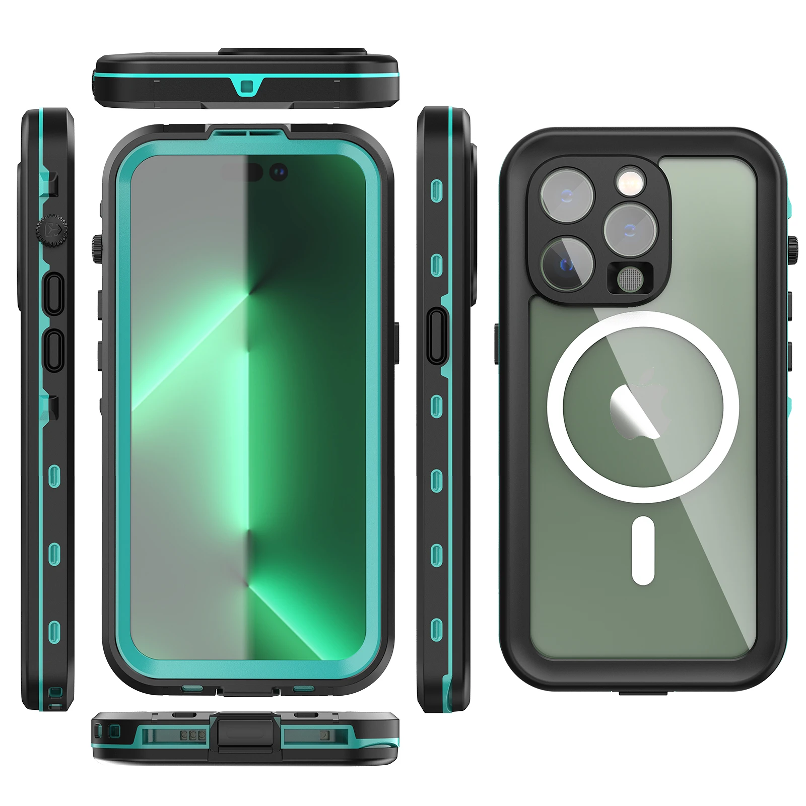 Waterproof Dustproof Magnetic Charging Full-Cover Diving Case