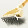 Cat brush Cat Fur Knot Cutter Pets Hair Removal Comb Dog Grooming Shedding Tools Double sided Stainless Brush Pet Products 3