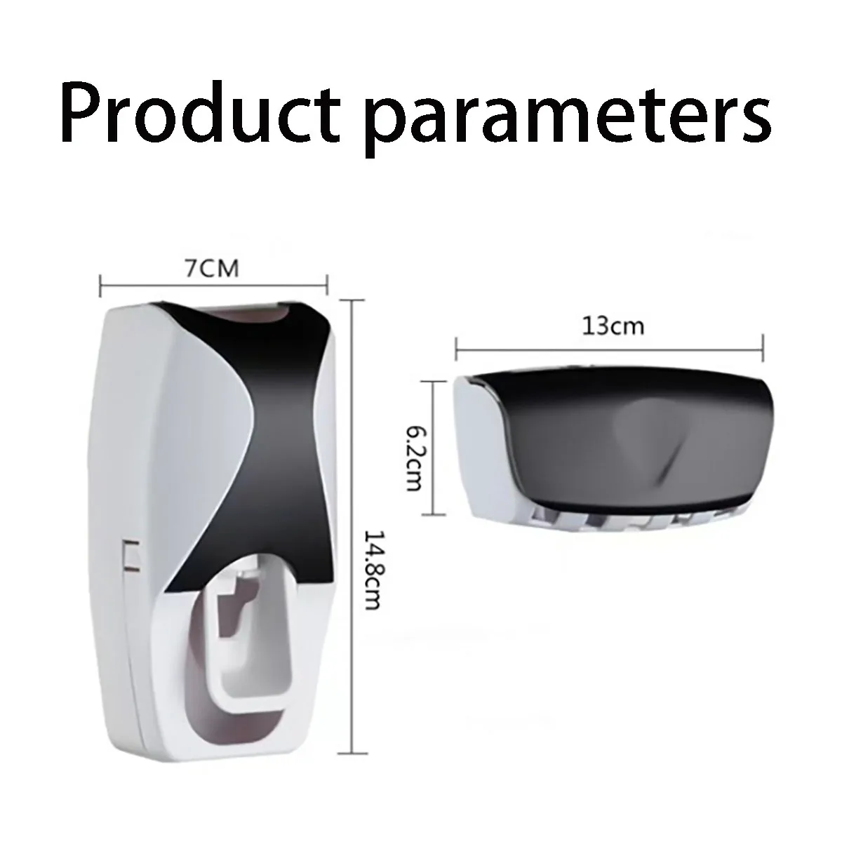 Automatic Toothpaste Dispenser Wall Mount Dust-proof Toothbrush Holder Wall Mount Bathroom Accessories Set Squeezer 2PCS