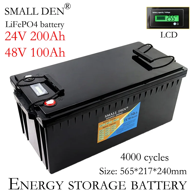 

24V 200Ah 48V 100Ah LiFePO4 Battery Pack4000W/7800W Motor For Electric vehicle Boat RV tricycle forklift golf cart Solar storage