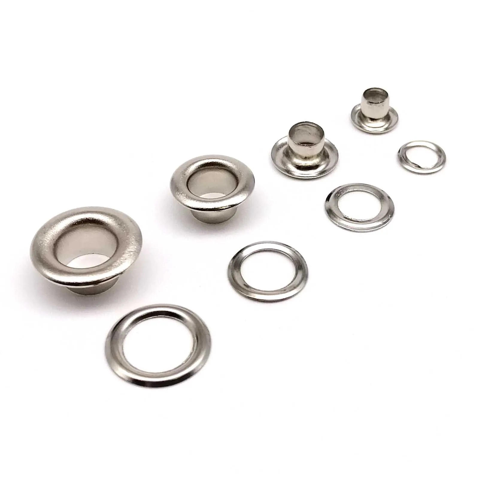 Eyelet Grommet Ring Kit 100sets 2.5-12mm Metal Eyelet Washer Grommet Ring Air Hole Rivet Leather Bag Shoes Belt Cap Clothes
