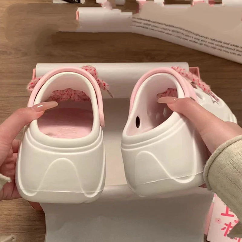 

Hello Kitty Sanrio Anime Slippers Cute Cartoon Lovely Summer New Thick Sole Casual Versatile Baotou Slippers Girl Toys