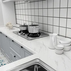 Wallpaper Waterproof Marble Self Adhesive Vinyl Film Wall Stickers Bathroom For Kitchen Cupboard Room Decoration PVC Home Panels