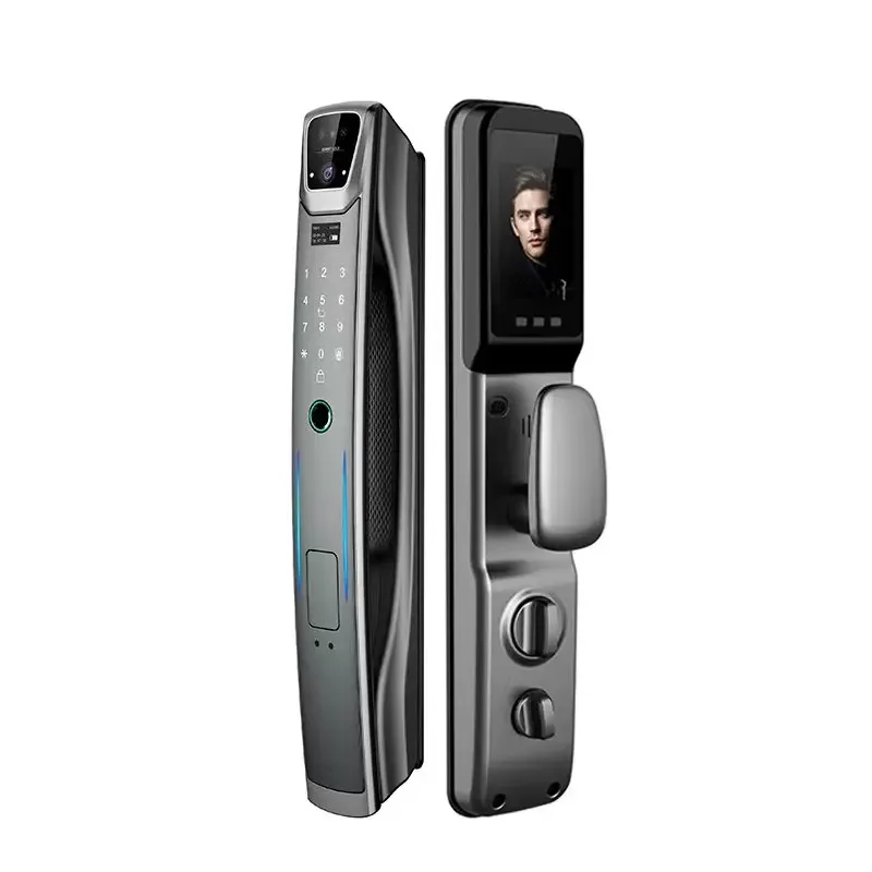 

S937MAX 3D Face Recognition Cat's Eye Camera Fingerprint Calling Remote Visual Intercom Smart Door Lock