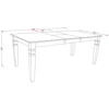 7 Piece Set Consist of a Rectangle Dining Room Table with Butterfly Leaf and 6 Black Color 2