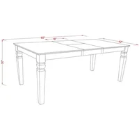 7 Piece Set Consist of a Rectangle Dining Room Table with Butterfly Leaf and 6 Black Color 2