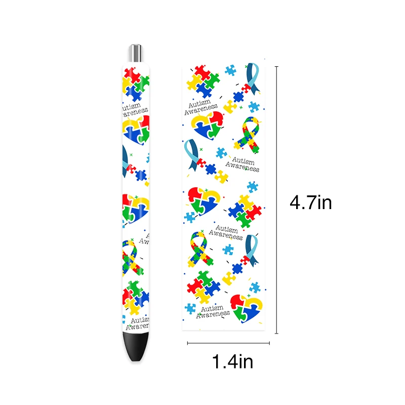5pcs Epoxy Pen Wrapping Stickers Wraps Decals Waterproof Transfer Stickers For Craft Pen Gift Students School Classroom