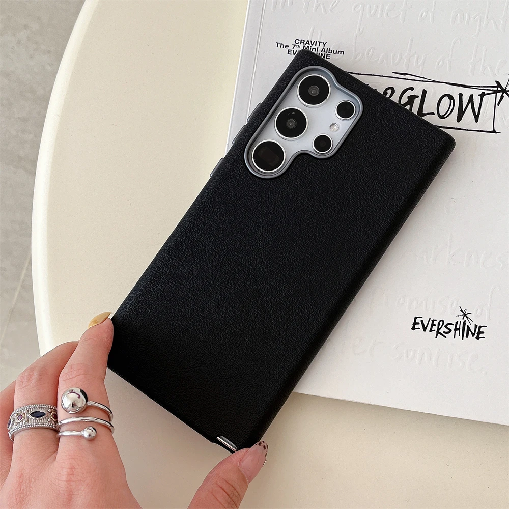 Thin Shockproof Leather Phone Case with Matte Skin Finish