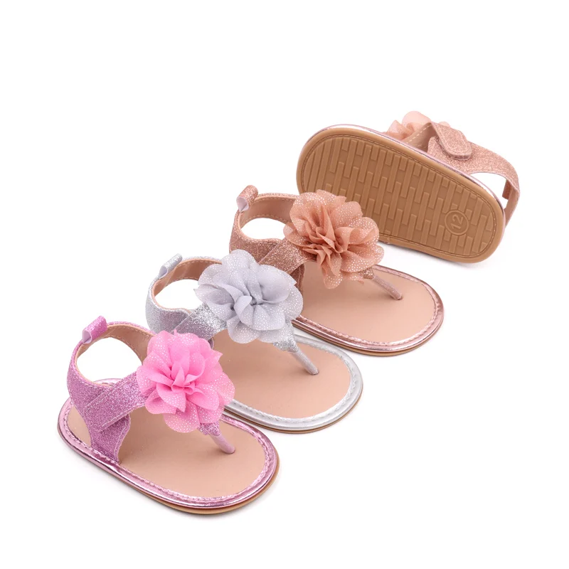 Baby Shoes Summer Sandal Cute Flower Anti-slip Sole Newborn Toddler Prewalking Practice Shoes High Quality 2024 Fashion BHX3207 3