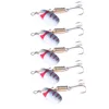 5pcs Waterdrop Metal Spoon Spinner Fishing Lure Set with Hook Artificial Bait Kit Crankbaits for Freshwater and Saltwater 5