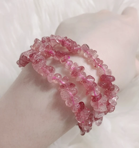 Fashion Natural Crushed Stone Couple Bracelet Crystal Crushed Stone Bead Gift Female Natural Crystal Meaning Auspicious