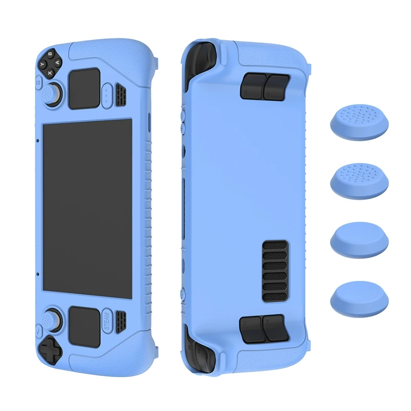 

For Steam Deck Game Console Case Soft Silicone Protective Cover Anti-Scratch Shockproof Protector Shell Game