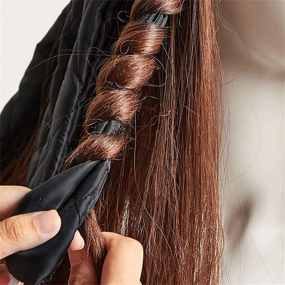 Heatless Hair Curler No Heat Hair Rollers Lazy Curling Rod Headband Silk Ribbon Curls Soft Curlers Foam Roller Hair Styling Tool_voghion.com
