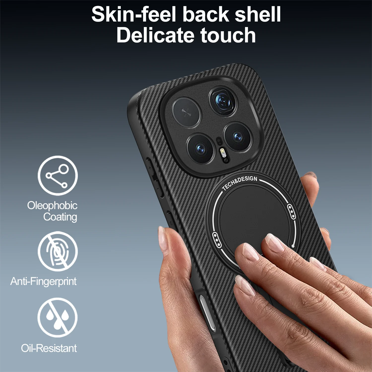 Enhanced Magnetic Wireless Charging Shockproof Phone Case with Hidden Bracket