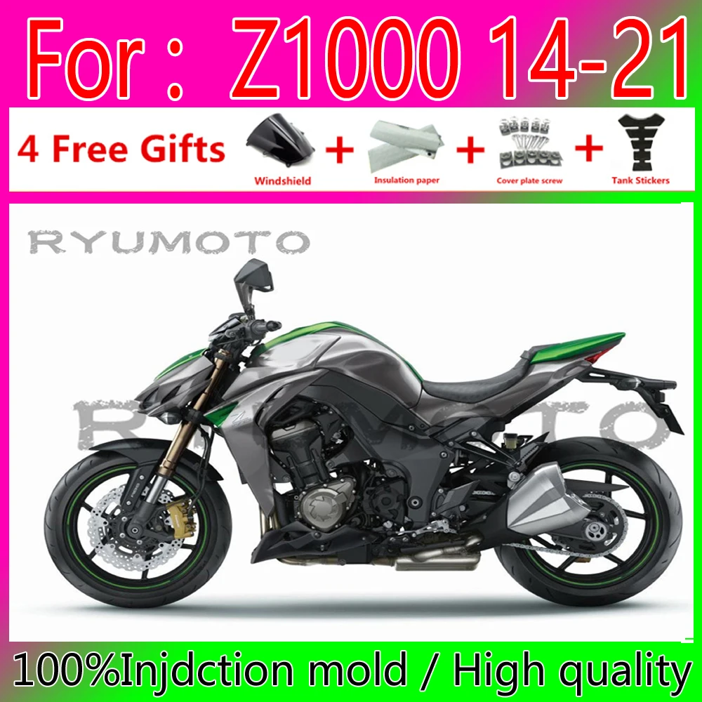 

Motorcycle Injection Full Fairing Kit For Kawasaki Z1000 14 21 z1000 14-21 Bodywork Fairings gray