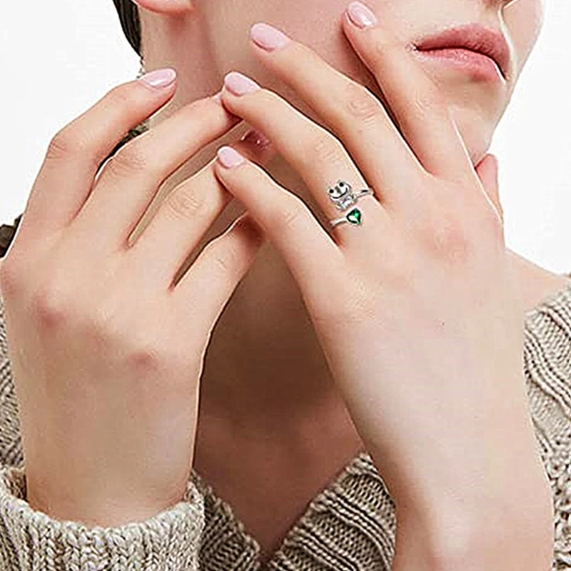 Love You Forever Frog Animal Rings For Women Men Vintage Heart CZ Stone Party Decoration Ring Resizable Unisex Gift wedding rings,signet ring,round rings,cross rings,temperature rings,silver ring,womens ring,fidget rings,couple rings,cubic zircon ring,turkish rings,finger rings,jewelry rings,ring jewelry,anime rings,moissanite ring,survival ring