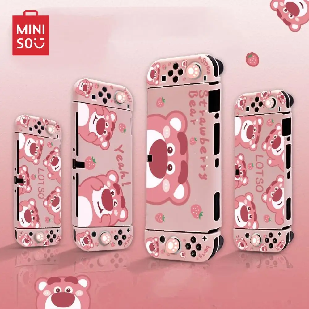 Miniso Nintendo Switch Custodia Protettiva Oled Base Inseribile Oled Cute Cartoon Lotso Switch Accessori Per Console Di Gioco Custodia Morbida