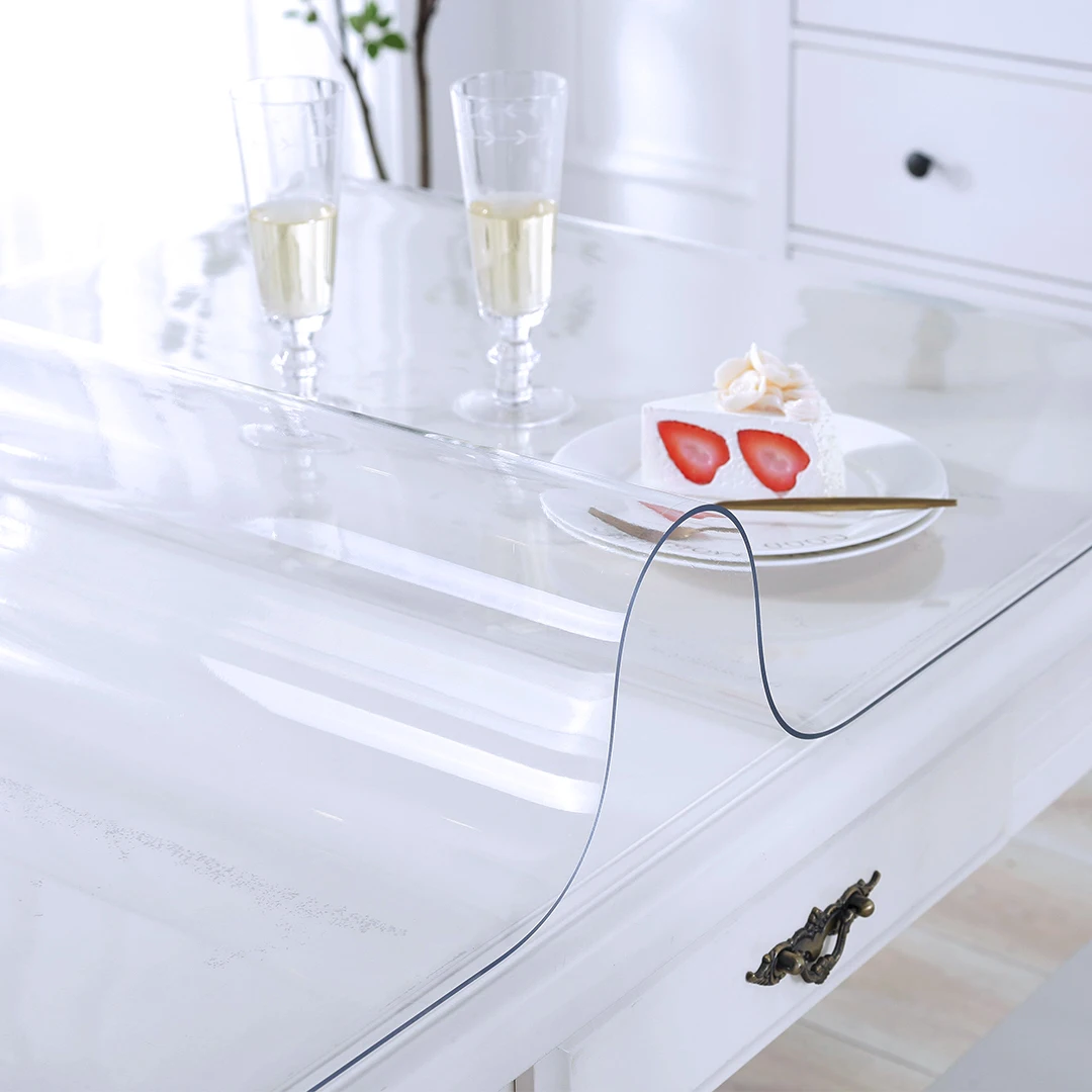 transparent desk cover display