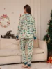 2024 Christmas Dinosaur Print Family Matching Outfits Cute Soft Pajamas Set 2 Pieces Suit Xmas Gift Family Look Casual Pyjamas 4