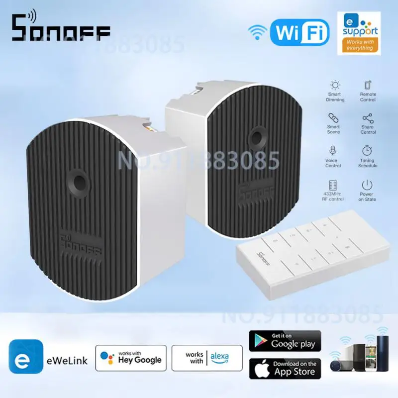 

Умный диммер SONOFF D1 с Wi-Fi, миниатюрный модуль переключателя с регулируемой яркостью, светодиодный светильник, приложение для голосового управления с пультом дистанционного управления RM433