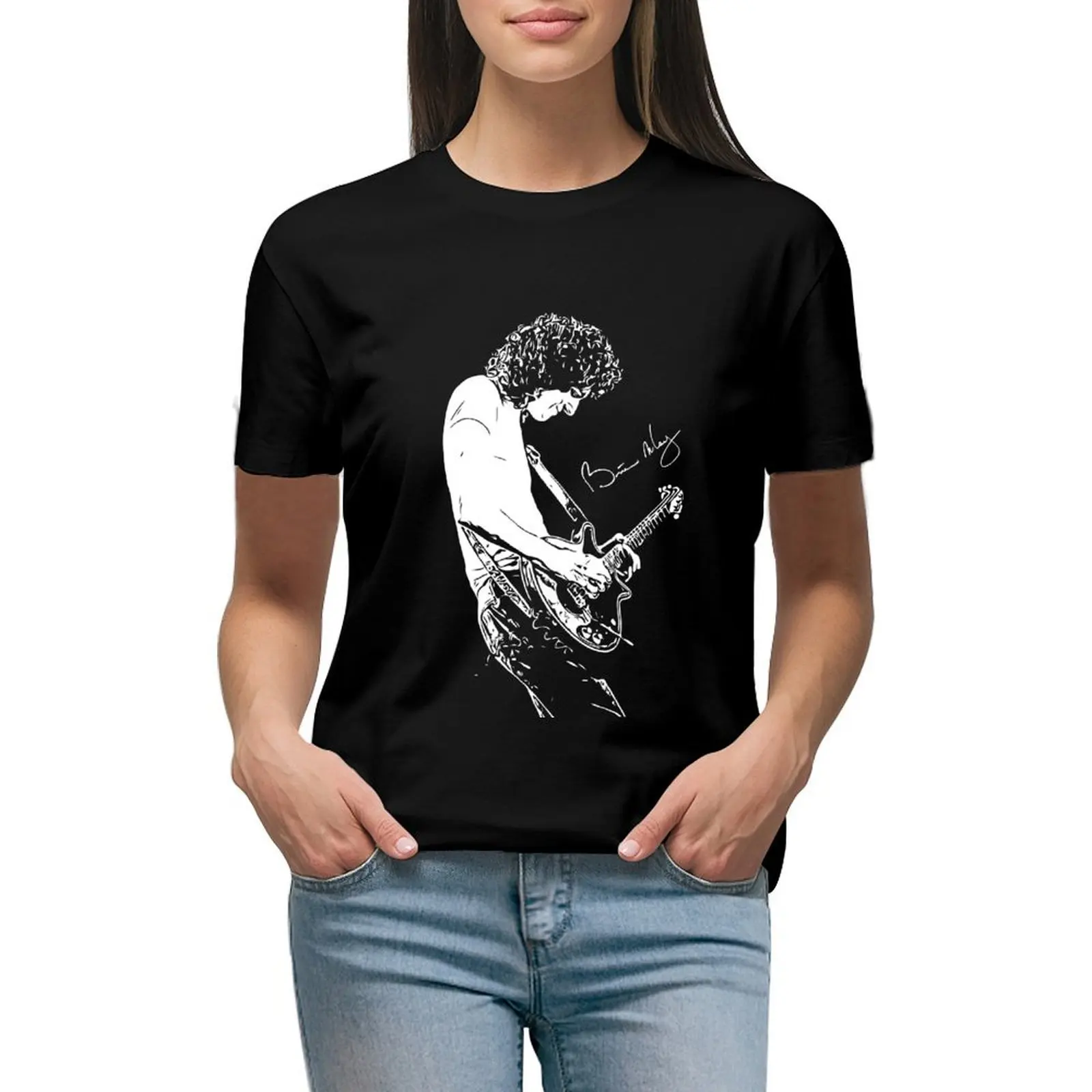 

Brian May T-shirt tops hippie clothes funny t shirts for Women