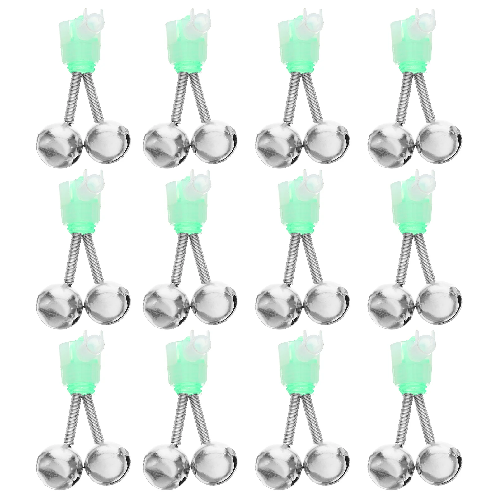 

Fishing Floats Fishing Alarm Fish Rod Bells Night Fishing Bite Bait Clip Double Bells Green Fishing Floats Fishing Alarm