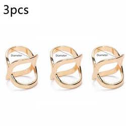Elegant X-Shape Metal Brooch Set: Cross Scarf Clips & Bow Accent Scarves Buckle Holder - 1.8cm (Gold)
