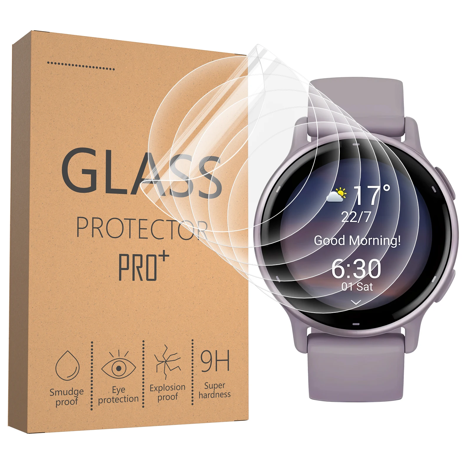 Pellicola Protettiva Mihence Per Garmin Vivoactive 6/5 – TPU HD – 6 Pezzi Con Kit Installazione - 4