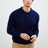 New 100% Pure Cashmere Sweater Men's Polo Neck Long Sleeve Pullover Fashion Knit Bottoming Business Casual Cashmere Sweater. 2