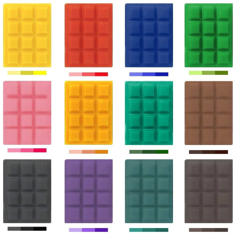 Vibrant Wax Candle Dye Chips – 34-Color Set