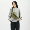 Unisex Sporty Crossbody Bag Pure Color Versatile Waist Bag Outdoor Fashion Breathable Fabric Single Shoulder Small Bag