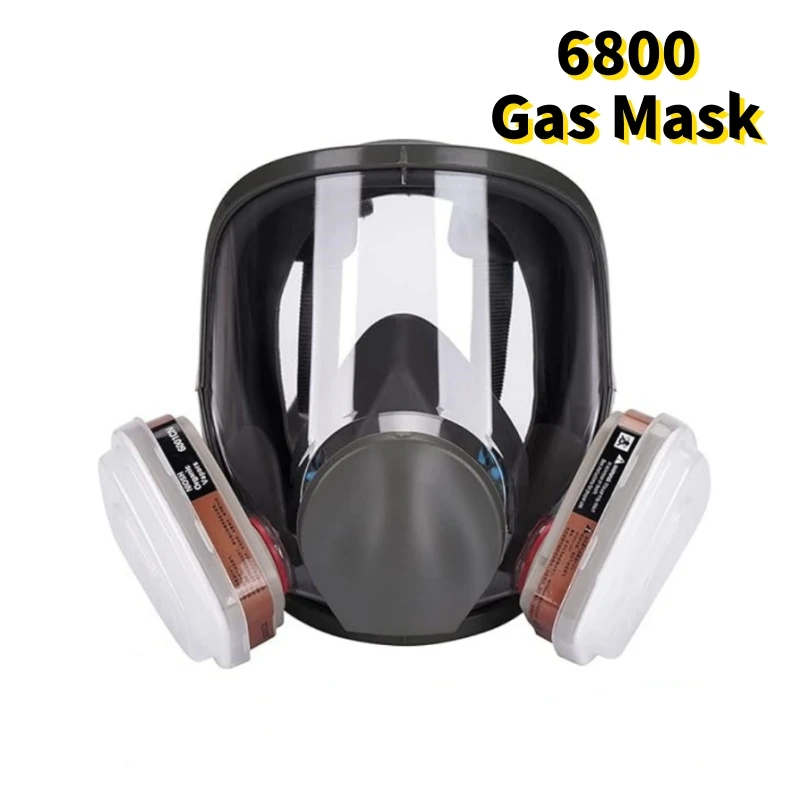 6800 full face respirator gas mask industrial painting spray respirator safe working filter formaldehyde protection