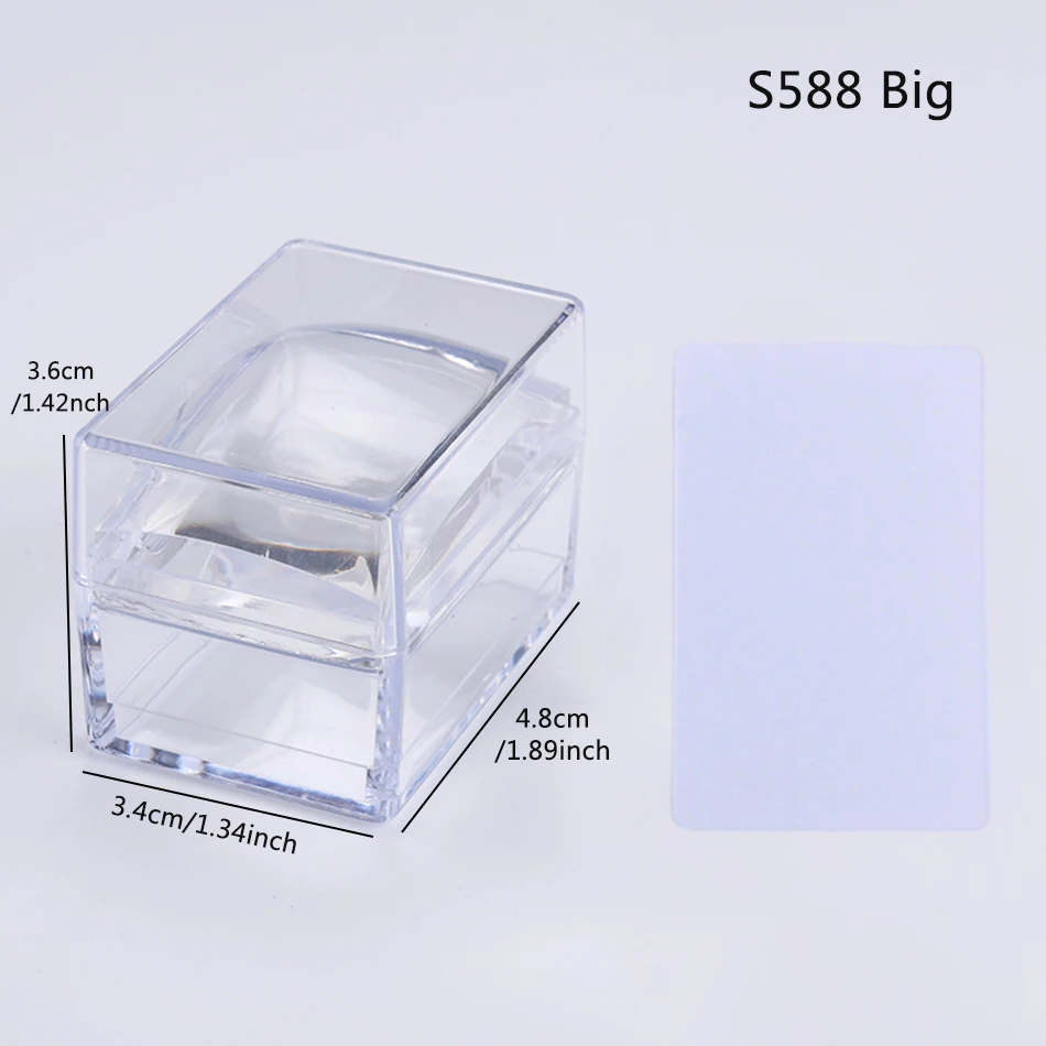 Transparent Silicone Nail Art Stamping Kit with Dual-Sided Stamper and Scraper for French Manicure Design
