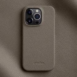 Luxurious Melkco Genuine Leather Phone Case - Premium Business Cover - iPhone 13 Pro Max (GRAY)