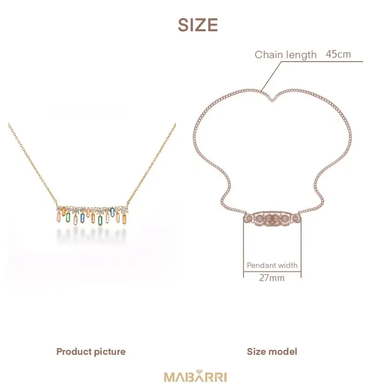 MABARRI Gold Pendant Necklace 14K Real Gold Plated Created Opal CZ Crystal Charm Adjustable Holiday Memorial Day Birthday Gift