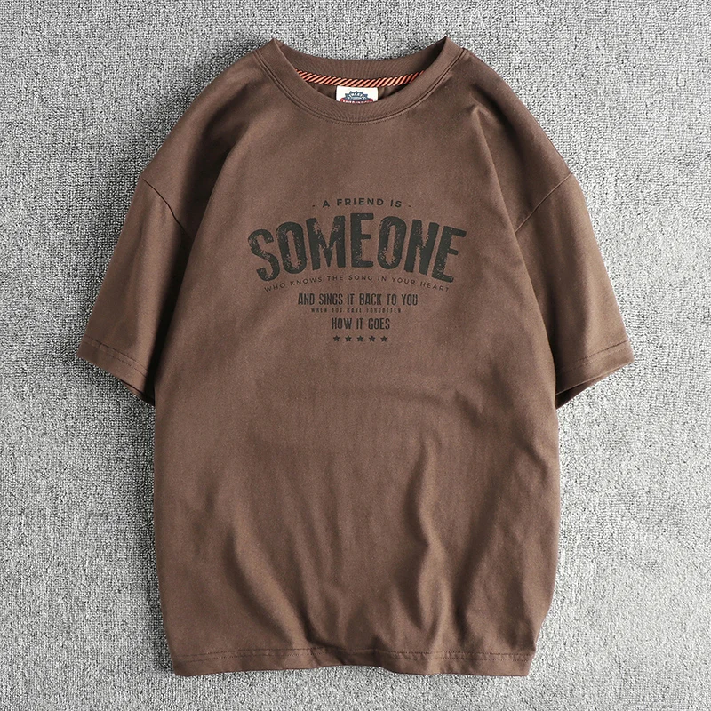 Vintage Hoodie text print long short sleeve t-shirt washed old t-shirt