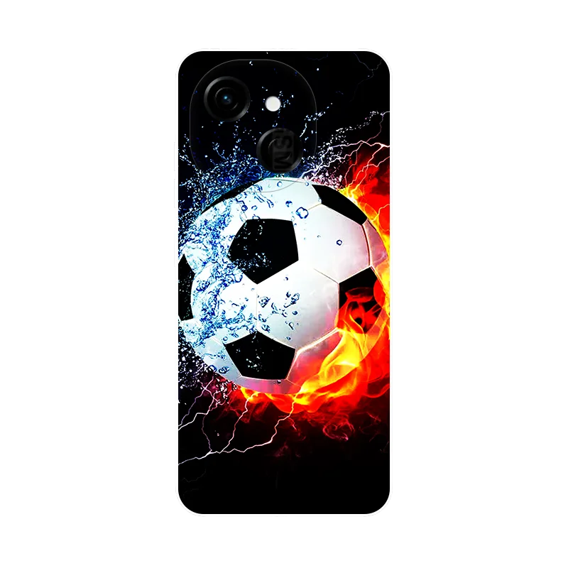 Football Silicone Soft Back Cover Case for Tecno Spark 40C - Protective Phone Case & Stylish Etui s