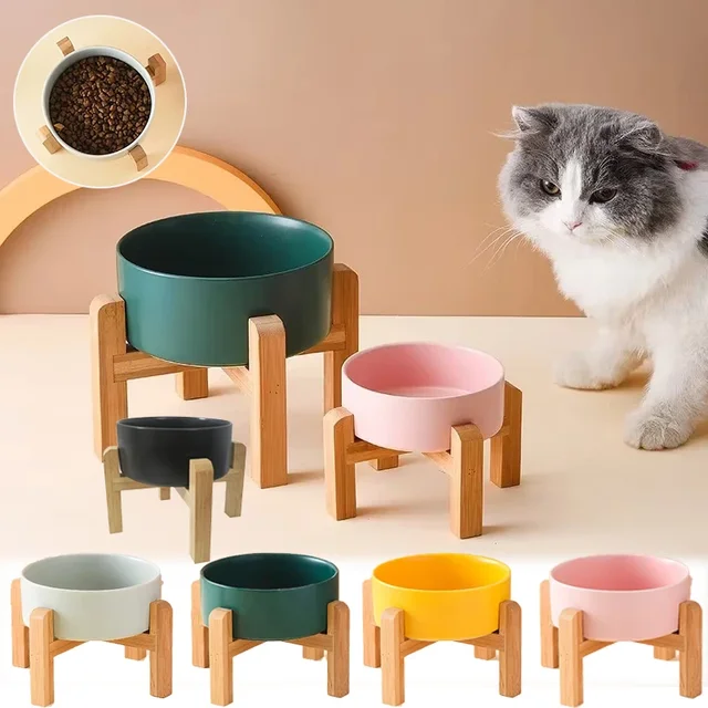 Big Dogs Bowl Thick Ceramic Pet Food Water Feeders Small Medium Large Dog Feeding Supplies Splash Proof with Wooden Stand Pet용품 Big Dogs Bowl Thick Ceramic Pet Food Water Feeders Small Medium Large Dog Feeding Supplies Splash Proof with Wooden Stand Pet용품