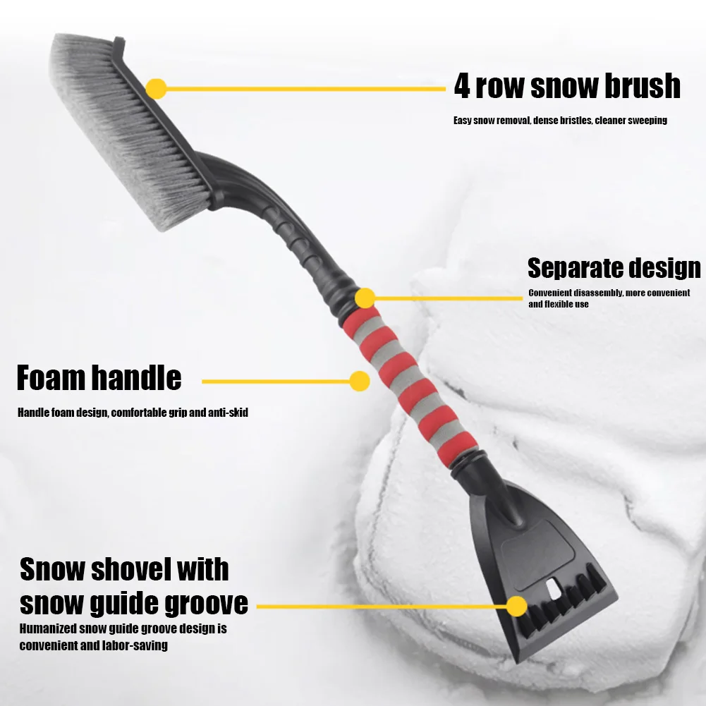 Car Snow Sweeping Shovel EVA Foam Handle Detachable Windshield Cleaning Brush windshield shovel snow shovel car snow brush