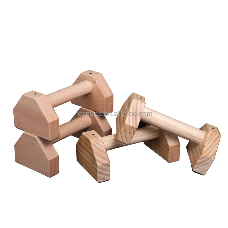 Home Workout Wood Handle Push up Bars High Quality Wooden Parallete