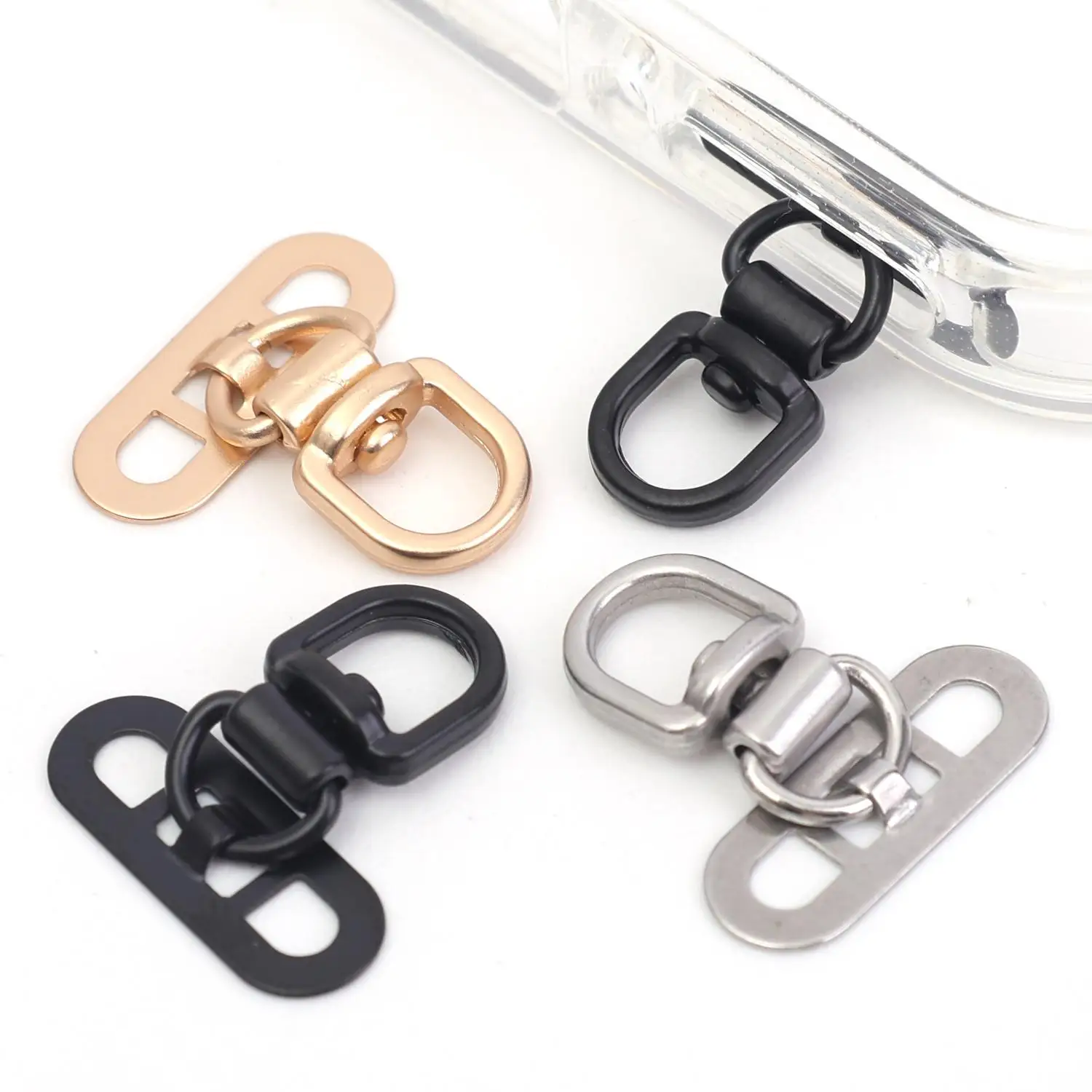 Ultra-Thin Rotatable Stainless Steel Phone Lanyard Patch with Hanging Cord Clip