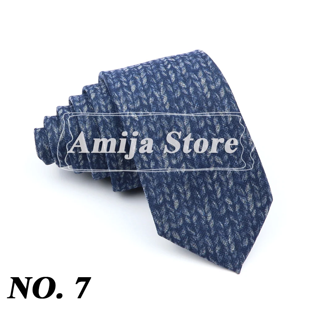 Super Weiche Wolle Baumwolle Krawatte Plaid Diamant Gestreiften Männer 6cm Dünne Krawatte Rot Blau Dunkle Farbe Smoking Anzug Männlichen geschenk Hemd Zubehör – Detail 10