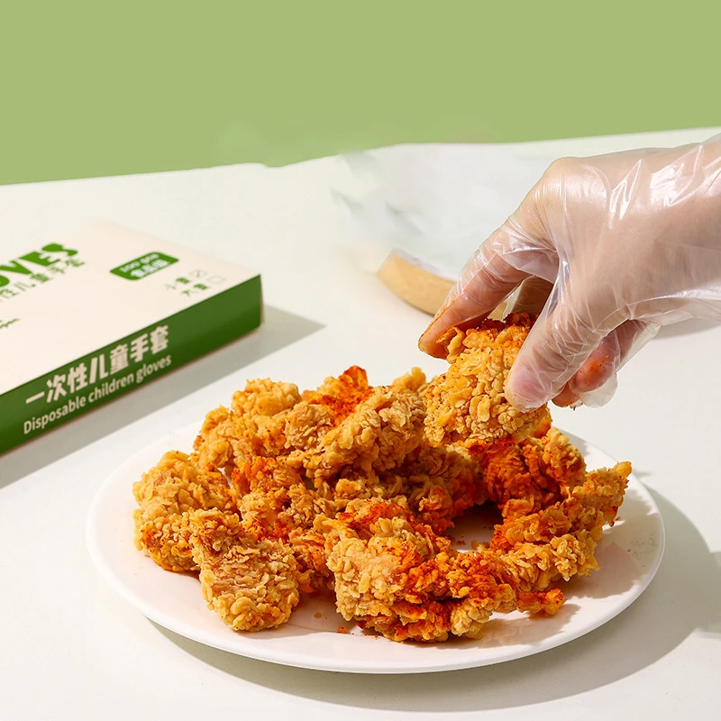 100pcs/box Latex Free Gloves TPE Disposable Gloves Transparent Non-Slip Acid Work Safety Food Grade Household Cleaning